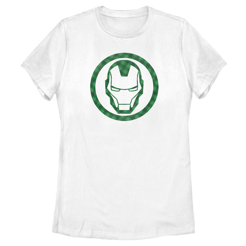 Women's Marvel St. Patrick's Day Lucky Iron Man Mask T-Shirt