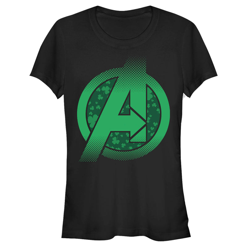 Junior's Marvel St. Patrick's Day Avengers' Logo T-Shirt