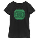 Girl's Marvel Black Widow St. Patrick's Day Clover Black Widow Logo T-Shirt