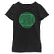 Girl's Marvel Black Widow St. Patrick's Day Clover Black Widow Logo T-Shirt