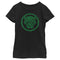 Girl's Marvel St. Patrick's Day Lucky Black Panther Mask T-Shirt