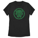 Women's Marvel St. Patrick's Day Lucky Black Panther Mask T-Shirt