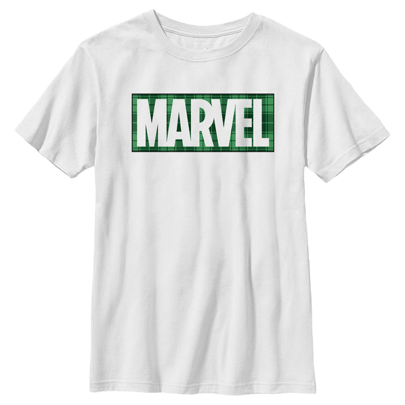 Boy's Marvel St. Patrick's Day Green Marvel Logo T-Shirt