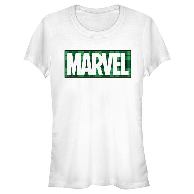 Junior's Marvel St. Patrick's Day Green Marvel Logo T-Shirt