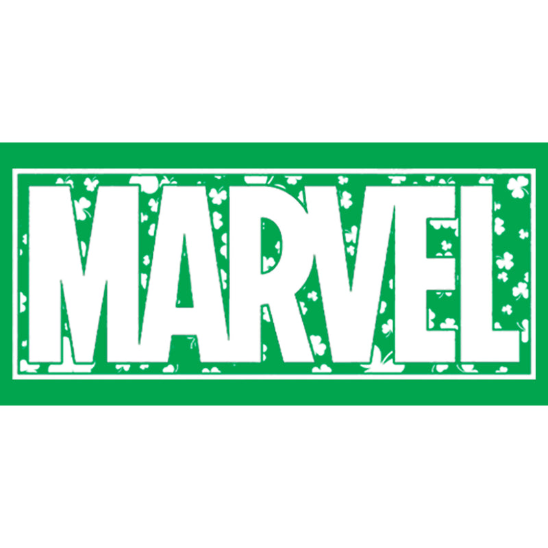 Junior's Marvel St. Patrick's Day Shamrock Marvel Logo T-Shirt