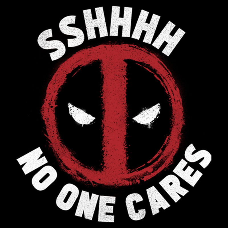 Men's Marvel: Deadpool Shh… No One Cares Logo Sweatshirt