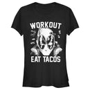 Junior's Marvel: Deadpool Workout Eat Tacos T-Shirt