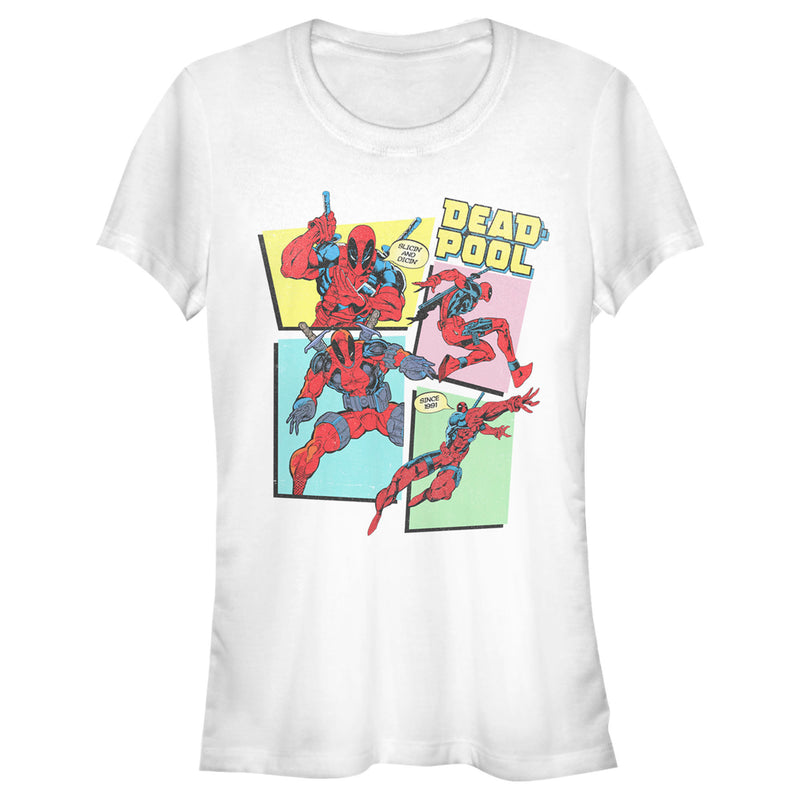 Junior's Marvel: Deadpool Retro Shapes T-Shirt