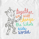 Men's Guardians of the Galaxy Groot Together We Will Change the World T-Shirt