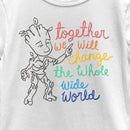 Girl's Guardians of the Galaxy Groot Together We Will Change the World T-Shirt