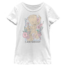 Girl's Guardians of the Galaxy Floral I Am Groot T-Shirt