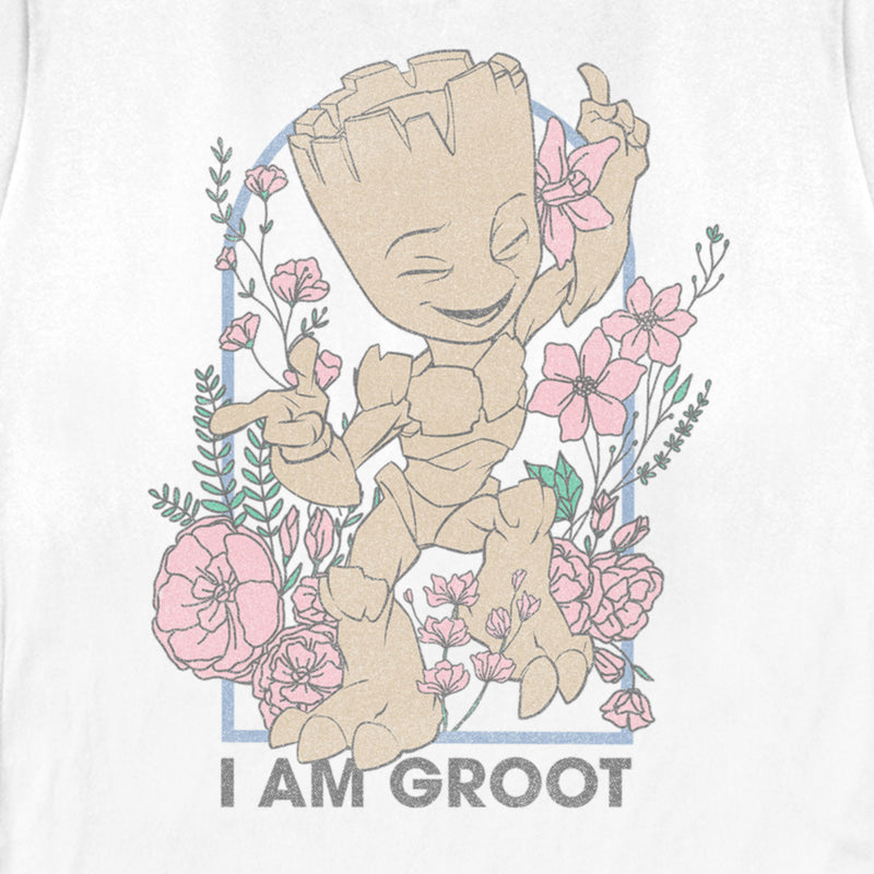 Women's Guardians of the Galaxy Floral I Am Groot T-Shirt