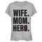 Junior's Marvel Wife, Mom, Hero Black Widow Icon T-Shirt