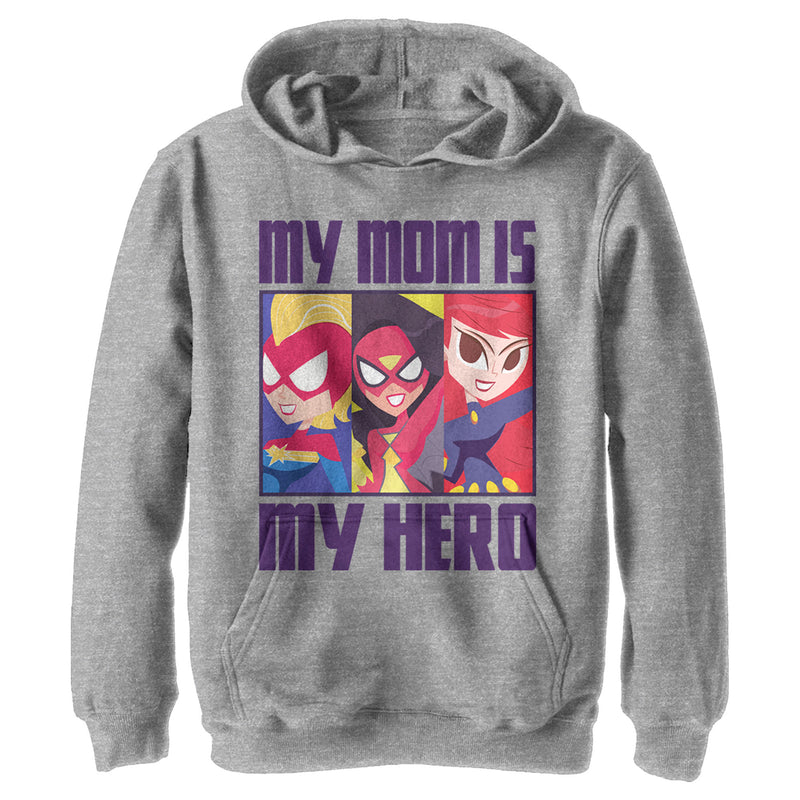 Boy's Marvel My Mom Is My Hero Cartoon Heroes Pull Over Hoodie