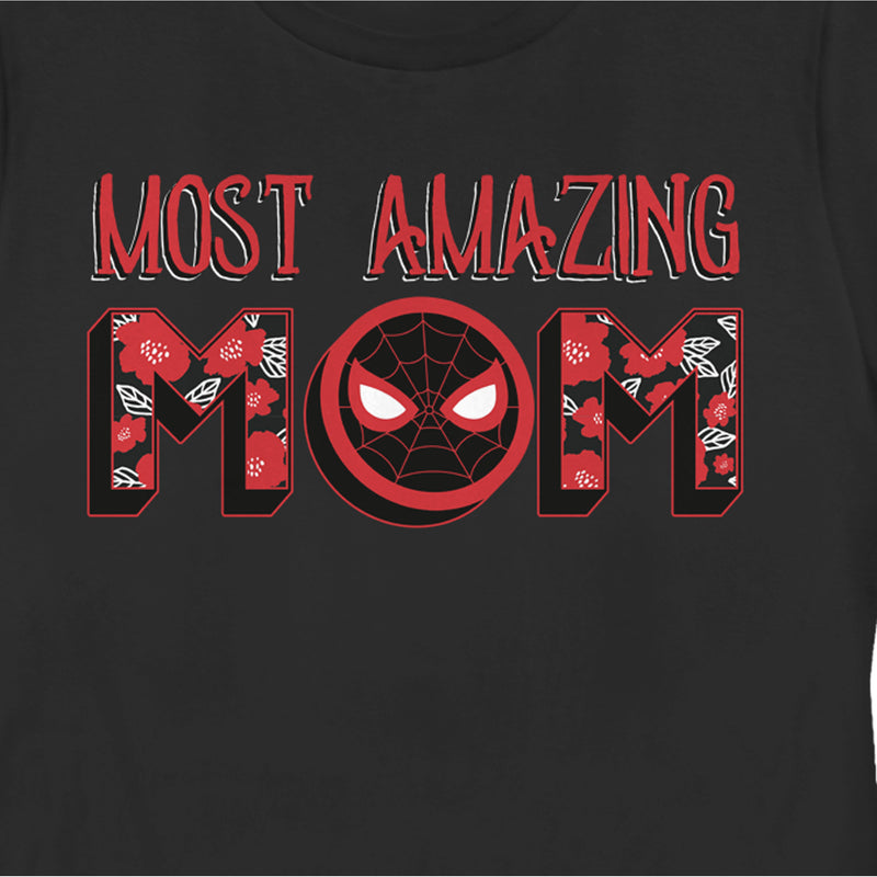 Women's Marvel Most Amazing Mom Spider-Man Badge T-Shirt