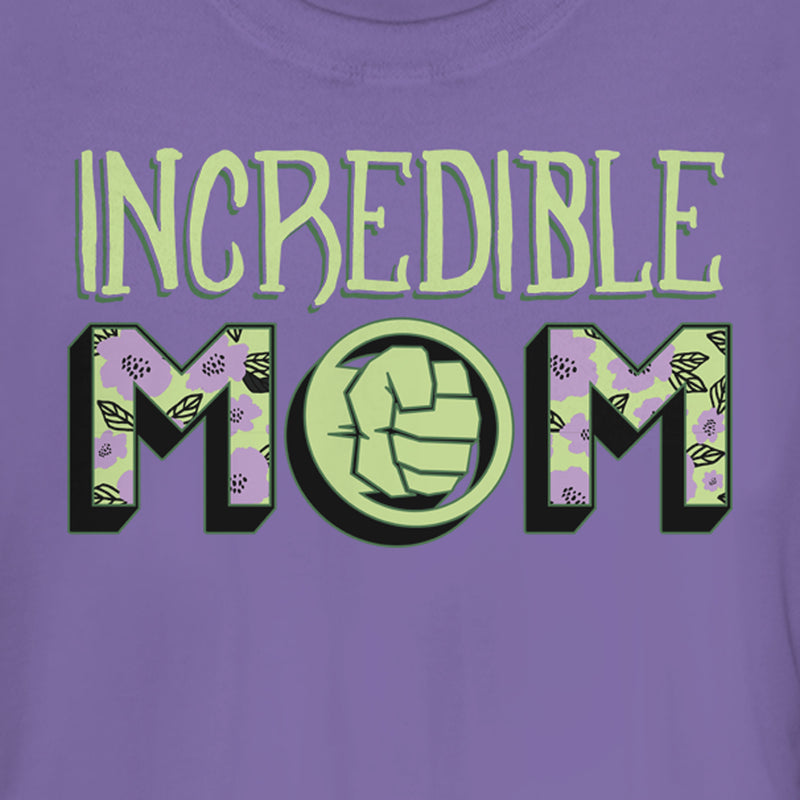 Junior's Marvel Incredible Mom Hulk Badge T-Shirt