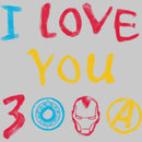 Toddler's Marvel Iron Man I Love You 3000 Drawing T-Shirt