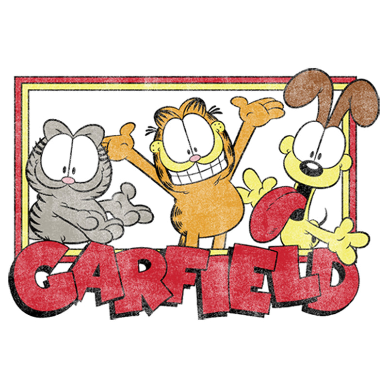 Boy's Garfield Distressed Friends Squad T-Shirt