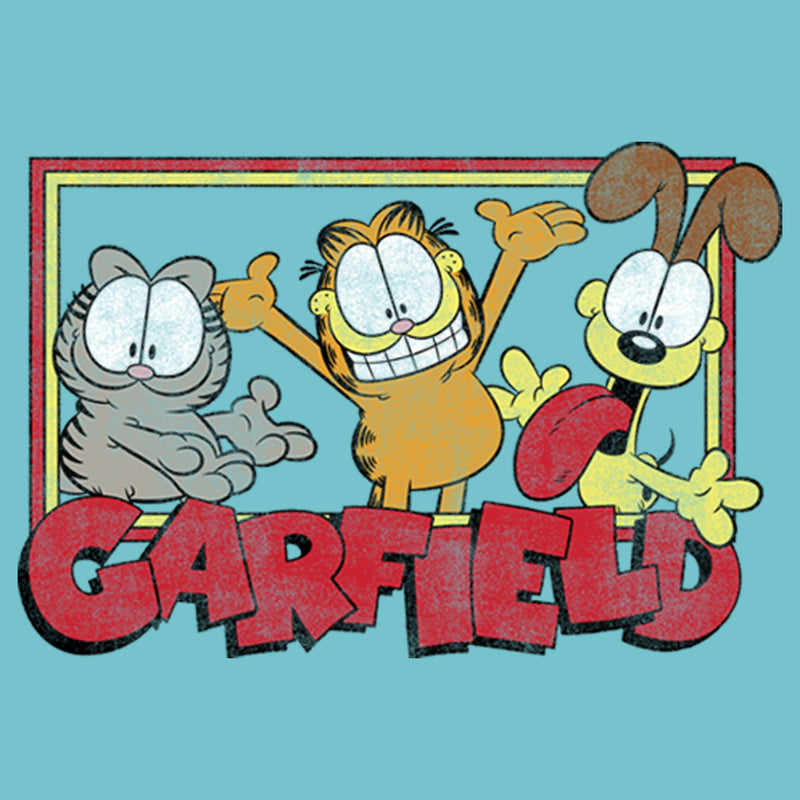 Girl's Garfield Distressed Friends Squad T-Shirt
