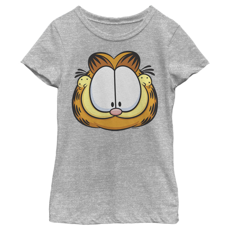 Girl's Garfield Character Big Face T-Shirt