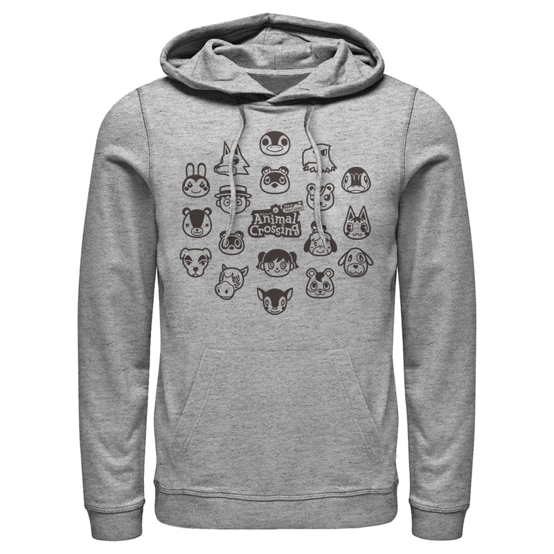 Men's Nintendo New Horizons Character Icons Pull Over Hoodie