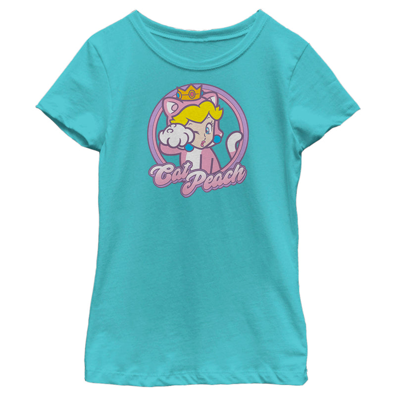 Girl's Nintendo Cat Peach T-Shirt