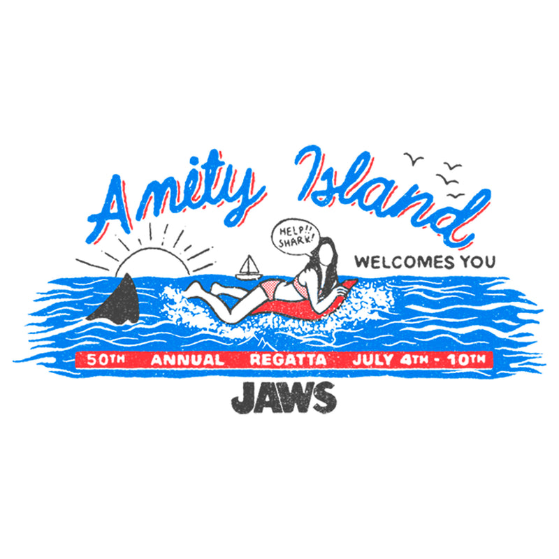 Men's Jaws Amity Island Billboard T-Shirt