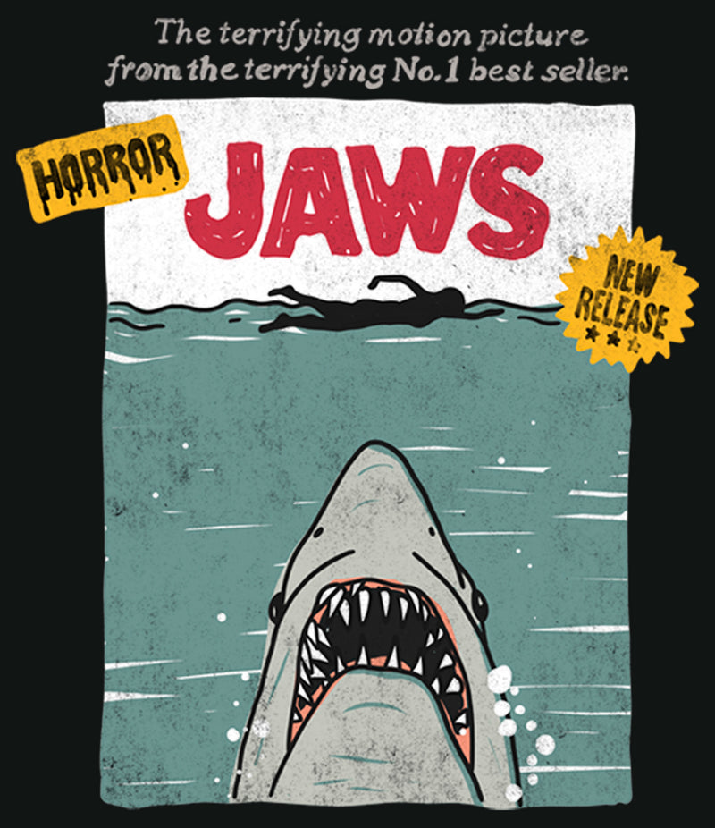 Men's Jaws Classic Poster Sketch T-Shirt