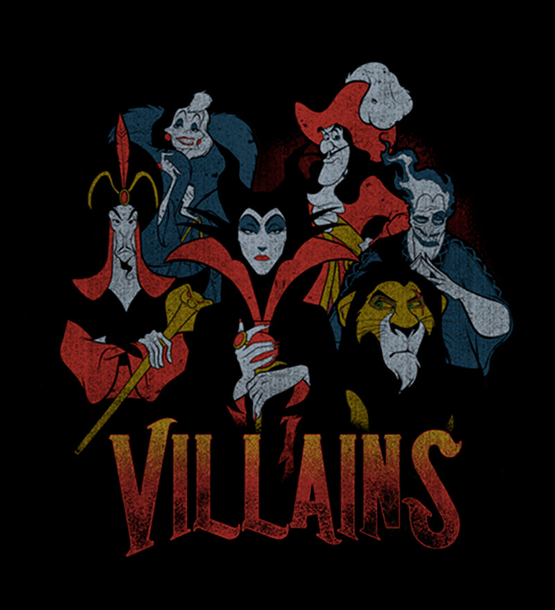 Men's Disney Evil Vintage Character Collage T-Shirt