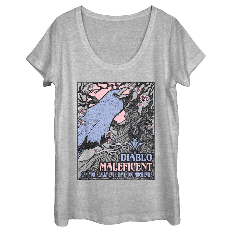 Women's Sleeping Beauty Diablo Maleficent Can You Really Ever Have too Much Evil Scoop Neck