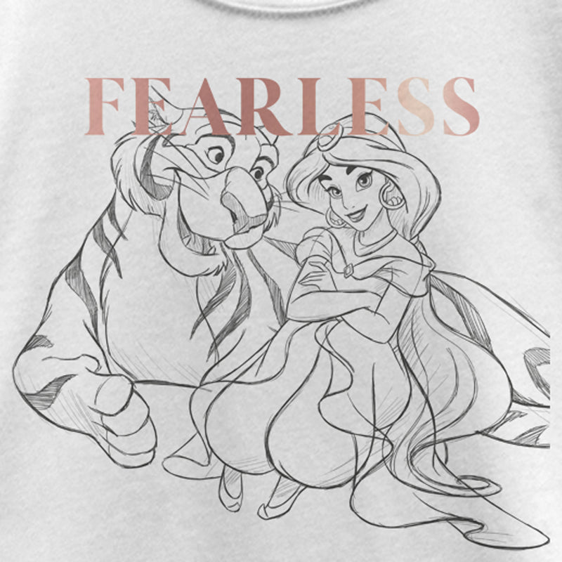 Girl's Aladdin Jasmine and Rajah Sketch T-Shirt