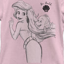 Girl's The Little Mermaid Ariel and Flounder Be Bold T-Shirt