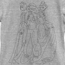 Girl's Disney Princess Line Art T-Shirt