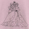 Girl's Disney Princesses Line Art T-Shirt