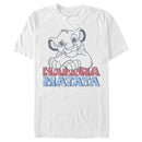 Men's Lion King Simba Hakuna Matata Stars and Stripes T-Shirt