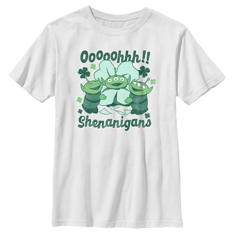 Boy's Toy Story St. Patrick's Day Little Green Men Ooooohhh Shenanigans T-Shirt
