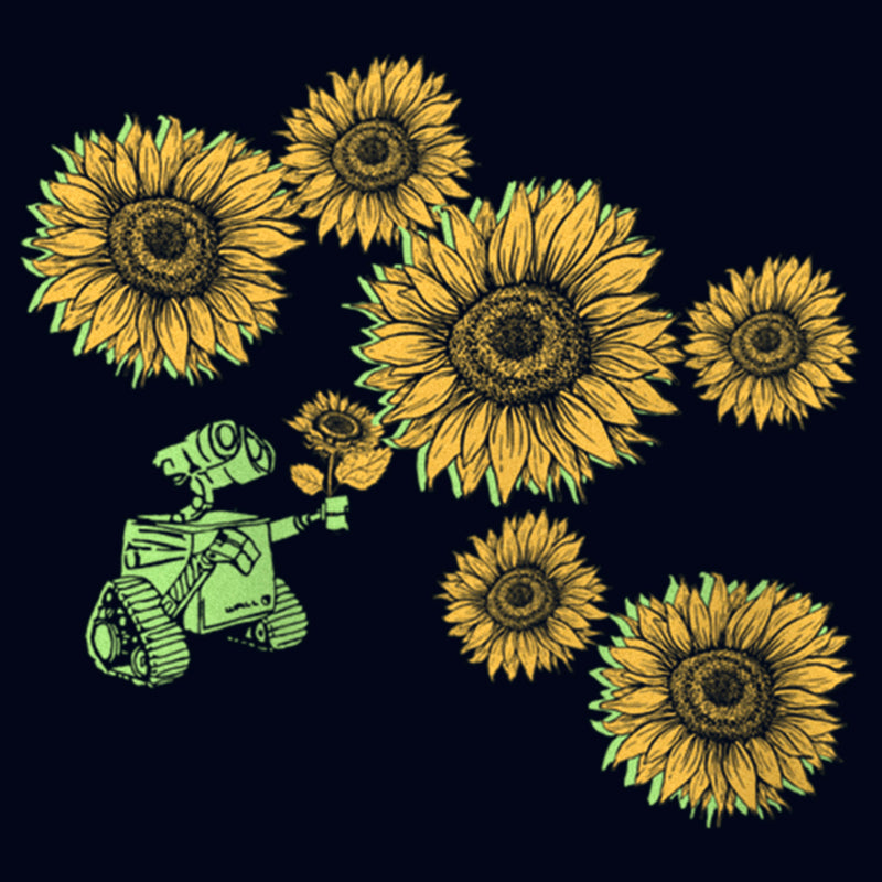 Girl's Wall-E Holding Sunflowers T-Shirt