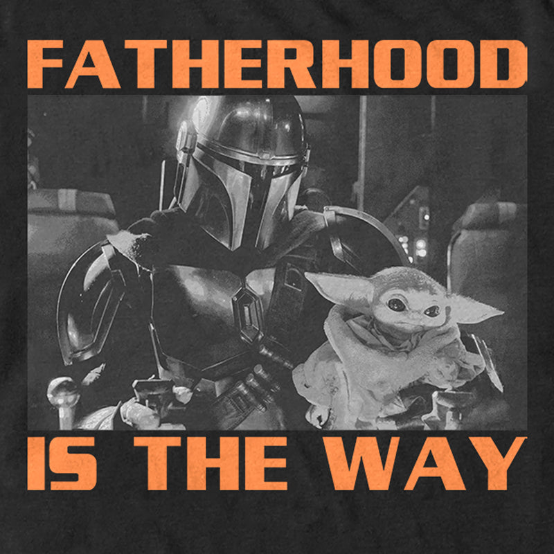 Men's Star Wars: The Mandalorian Fatherhood is the Way Grogu and Din Djarin T-Shirt