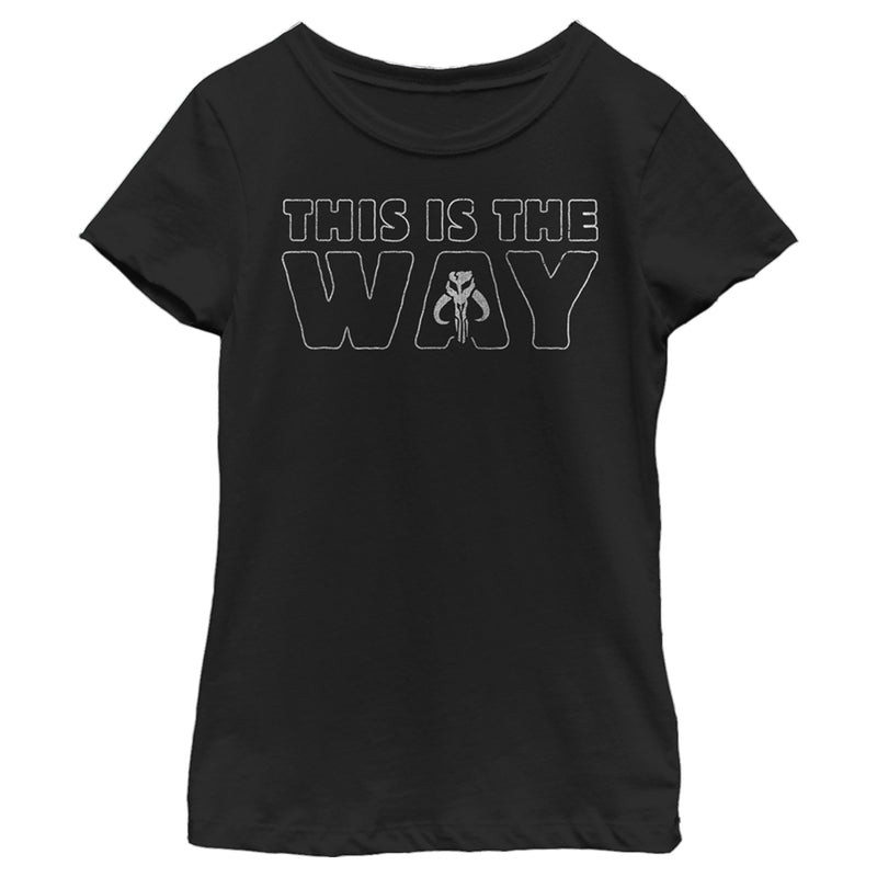 Girl's Star Wars: The Mandalorian This Is the Way Skull T-Shirt