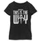 Girl's Star Wars: The Mandalorian This is the Way Black and White Logo T-Shirt