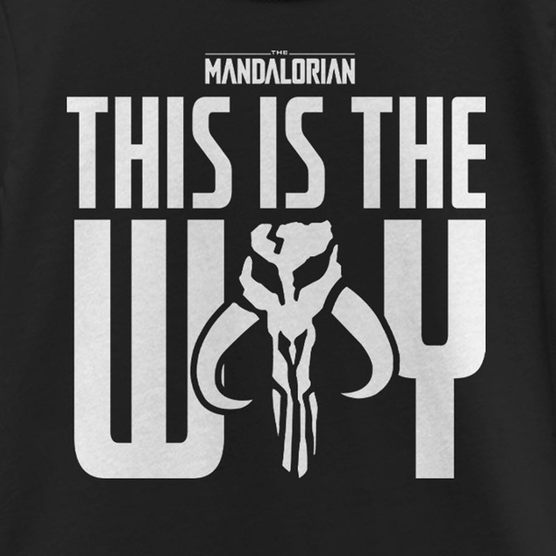 Girl's Star Wars: The Mandalorian This is the Way Black and White Logo T-Shirt