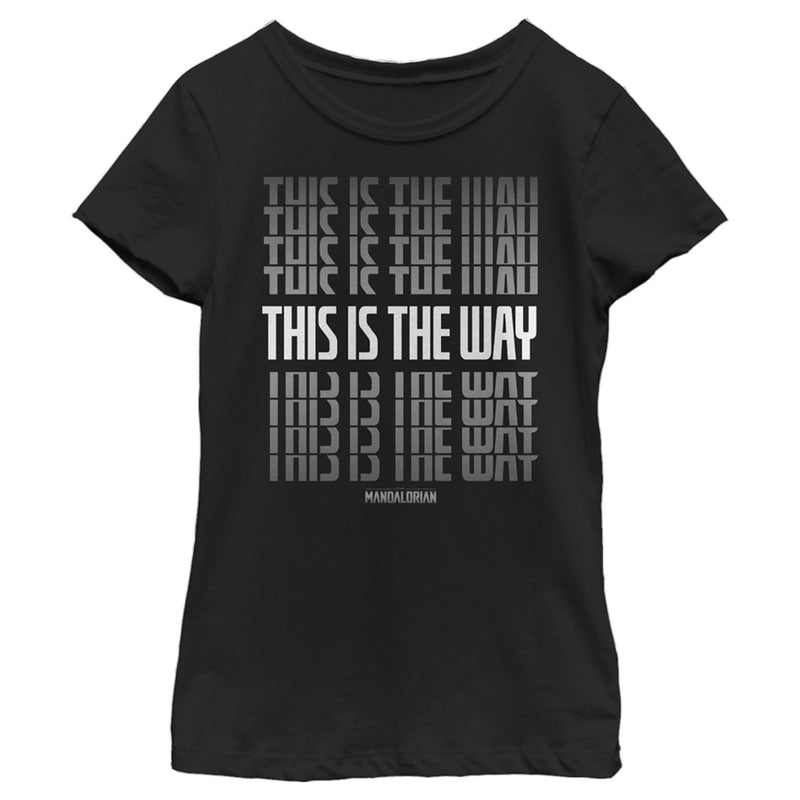 Girl's Star Wars: The Mandalorian This Is The Way Repeated Quote T-Shirt