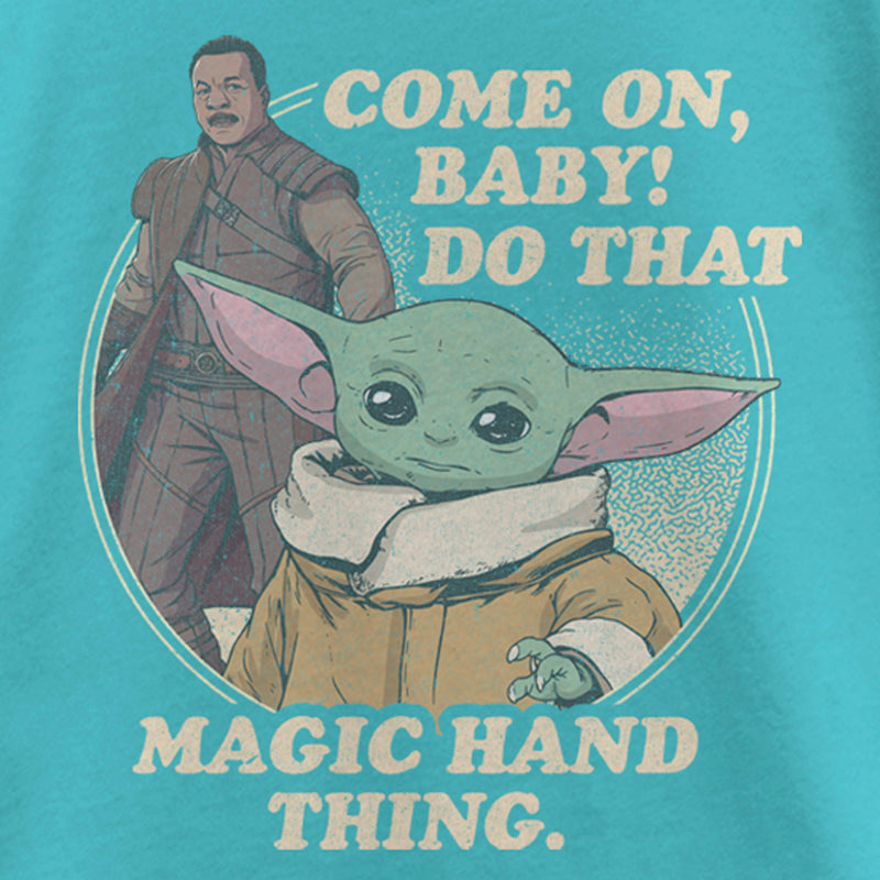 Girl's Star Wars: The Mandalorian Come on Baby Do That Magic Hand Thing T-Shirt