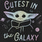 Girl's Star Wars: The Mandalorian Grogu Cutest in the Galaxy Iridescent T-Shirt