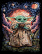 Junior's Star Wars: The Mandalorian Grogu Starry Night Sweatshirt