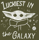 Junior's Star Wars: The Mandalorian Grogu St. Patrick's Day Luckiest In The Galaxy Racerback Tank Top