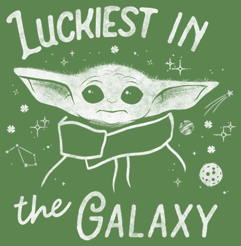 Women's Star Wars: The Mandalorian Grogu St. Patrick's Day Luckiest In The Galaxy Racerback Tank Top