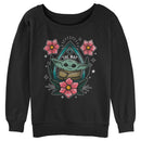 Junior's Star Wars: The Mandalorian Grogu Flower Tattoo Sweatshirt