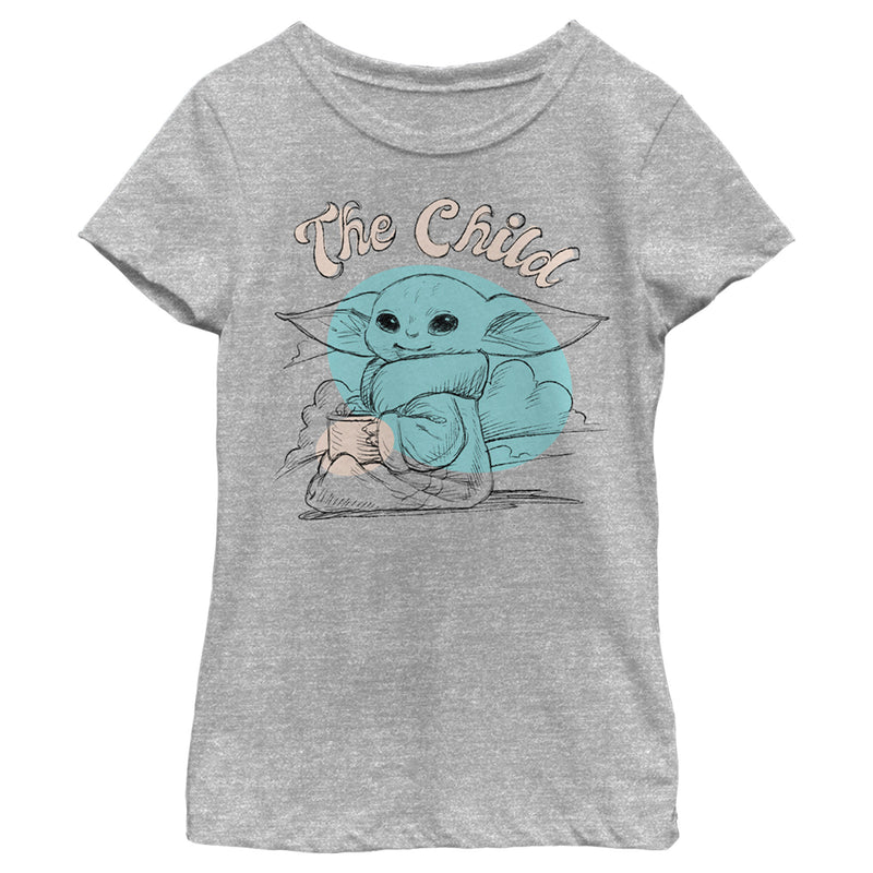 Girl's Star Wars: The Mandalorian The Child Simple Sketch T-Shirt