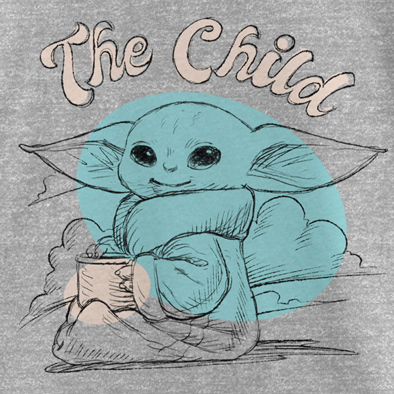 Girl's Star Wars: The Mandalorian The Child Simple Sketch T-Shirt